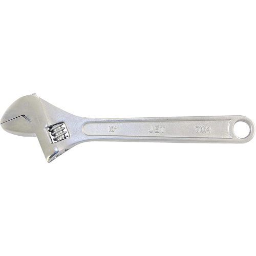AW-10 Adjustable Wrench, 10" L, 1-1/4" Max Width, Chrome Equipment World