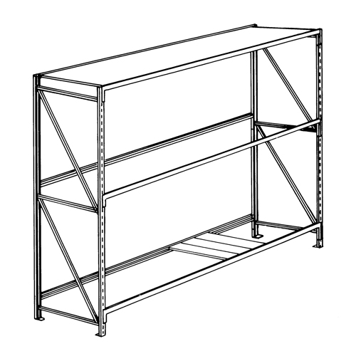 Pronto Bulk Storage Racks - 22-Ga. Shelf Panels, Galvanized Steel, 24" W x 6" D Equipment World