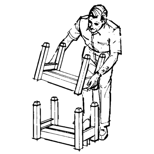 Portable Stacking Racks, 12" W x 16" D, 2500 lbs. Capacity Equipment World