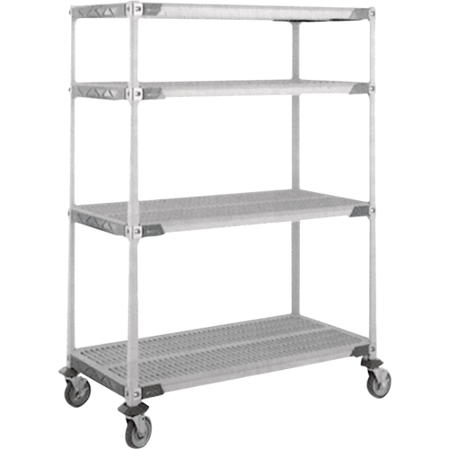 MetroMax i&reg; Stem Caster Cart, 4 Tiers, 18" x 69" x 60", 900 lbs. Capacity Equipment World