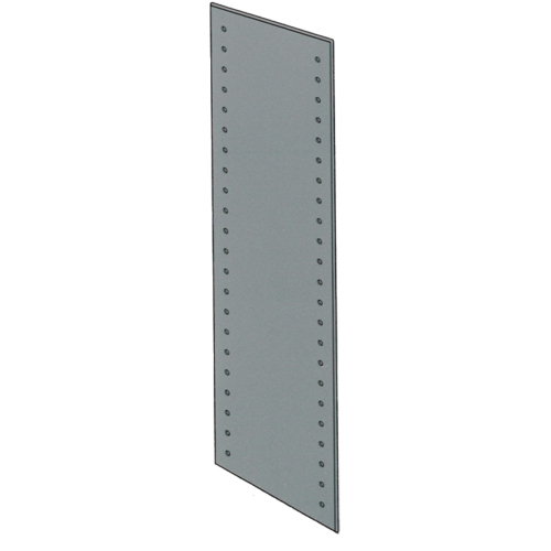 Slotted Angle End Panel, 84" H, 18" D, Galvanized Steel Equipment World