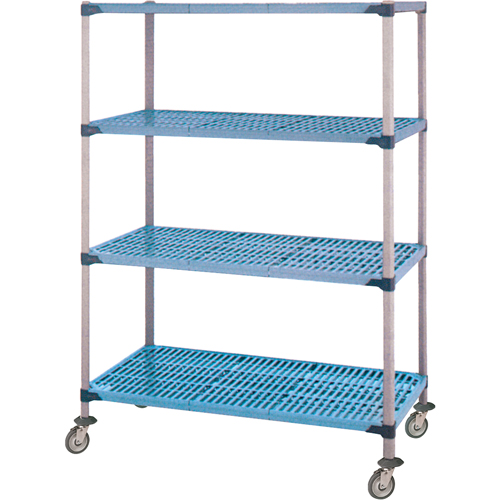 Shelving Unit, 4 Tiers, 36" W x 68" H x 18" D Equipment World