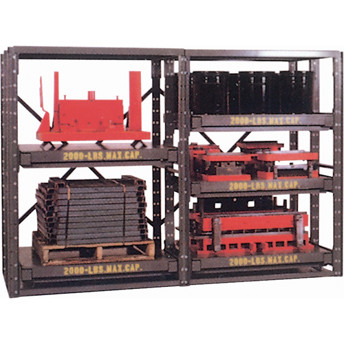 E-Z Glide Shelving, Steel, Roll Out, 2000 lbs. Capacity, 48" W x 84.5" H x 36" D Equipment World