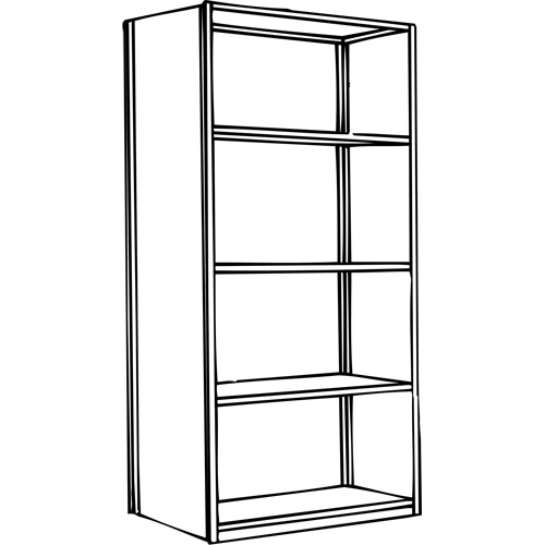Interlok Shelving Unit, Steel, Boltless, 800 lbs. Capacity, 36" W x 100" H x 24" D Equipment World