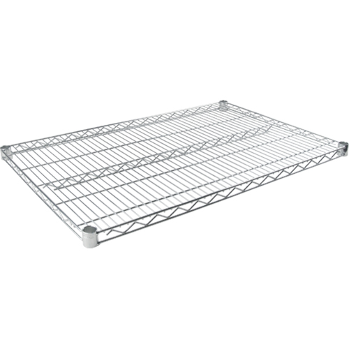 Standard-Duty Chromate Wire Shelf, 36" W x 18" D, 500 lbs. Capacity Equipment World