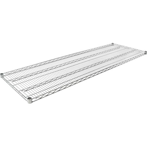Standard-Duty Chromate Wire Shelf, 72" W x 24" D, 400 lbs. Capacity Equipment World