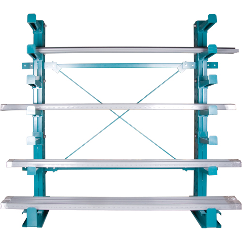 Cantilever Bar-Stock Racking - Light-Duty, Single Sided, 12" Arm, 75" H Equipment World