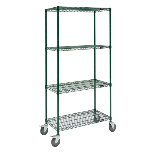 Wire Shelf Cart, Epoxy Finish, 36" x 69" x 24", 800 lbs. Capacity Equipment World
