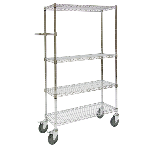 Push Cart, Chrome Plated, 30" x 60" x 14", 800 lbs. Capacity Equipment World