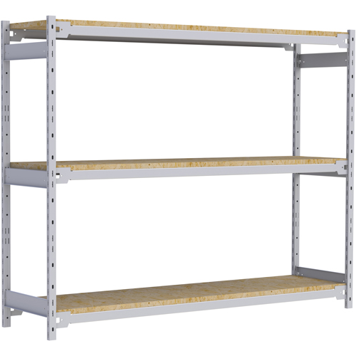 Wide Span Record Storage Shelving, Steel, 3 Shelves, 72" W x 18" D x 60" H Equipment World