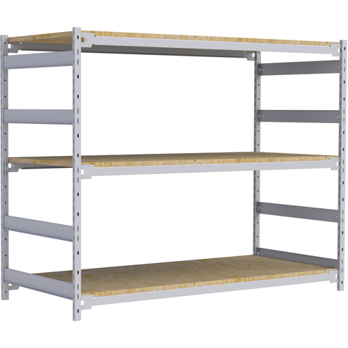 Wide Span Record Storage Shelving, Steel, 3 Shelves, 72" W x 32" D x 60" H Equipment World