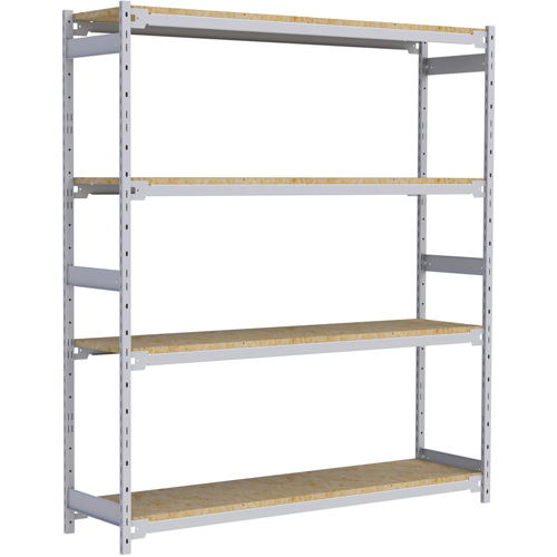 Wide Span Record Storage Shelving, Steel, 4 Shelves, 72" W x 18" D x 84" H Equipment World