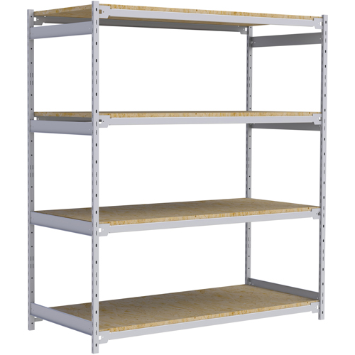 Wide Span Record Storage Shelving, Steel, 4 Shelves, 72" W x 32" D x 84" H Equipment World