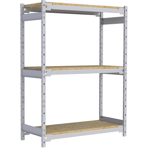 Wide Span Record Storage Shelving, Steel, 3 Shelves, 42" W x 18" D x 60" H Equipment World