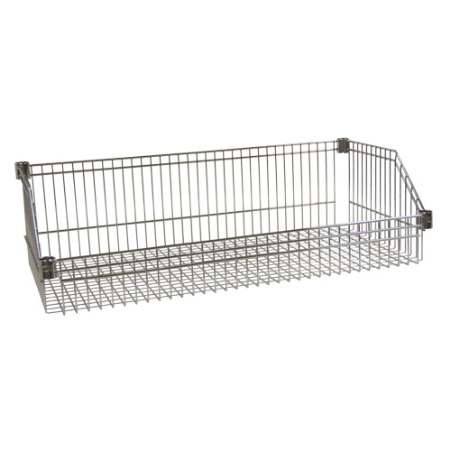 Wire Basket Shelf, 24" W x 48" D, 400 lbs. Capacity Equipment World