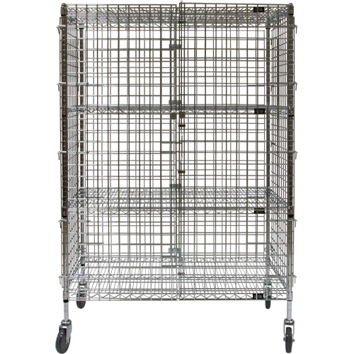 Security Cart, Chrome Plated, 48" x 69" x 24", 500 lbs. Capacity Equipment World