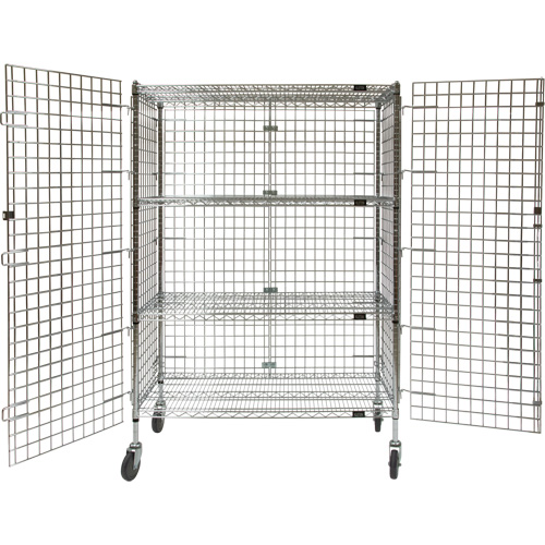 Security Cart, Chrome Plated, 48" x 69" x 24", 500 lbs. Capacity Equipment World