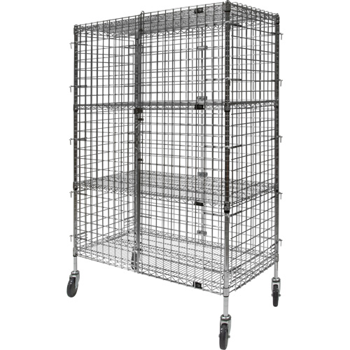 Security Cart, Chrome Plated, 48" x 69" x 24", 500 lbs. Capacity Equipment World