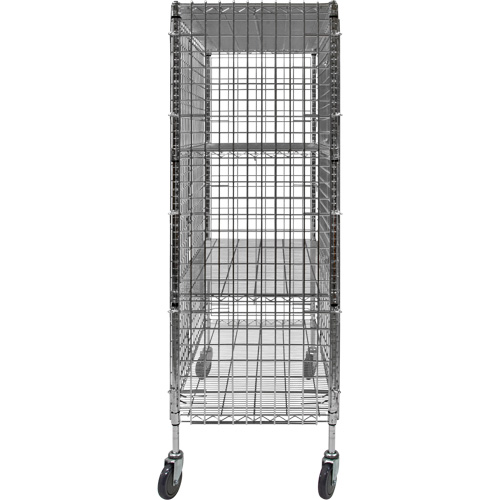 Security Cart, Chrome Plated, 48" x 69" x 24", 500 lbs. Capacity Equipment World