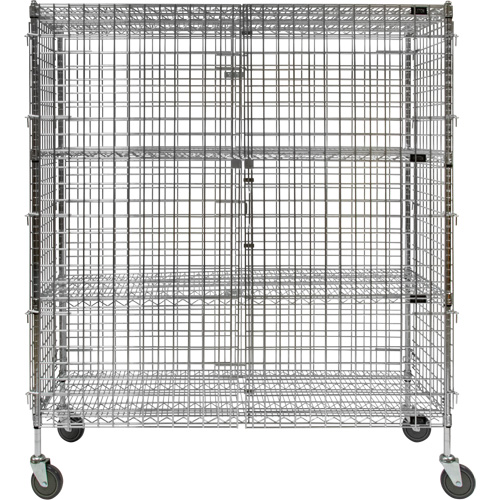 Security Cart, Chrome Plated, 60" x 69" x 24", 500 lbs. Capacity Equipment World