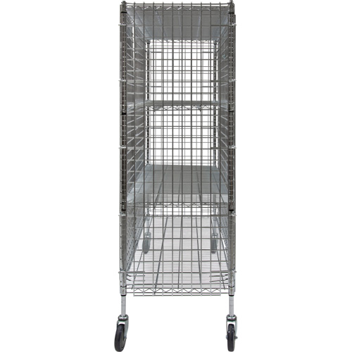 Security Cart, Chrome Plated, 60" x 69" x 24", 500 lbs. Capacity Equipment World