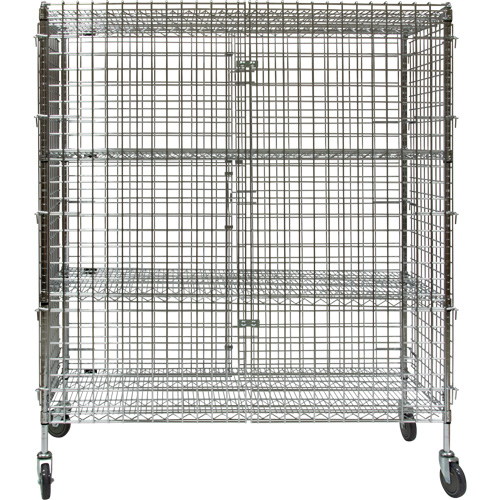 Security Cart, Chrome Plated, 60" x 69" x 24", 500 lbs. Capacity Equipment World