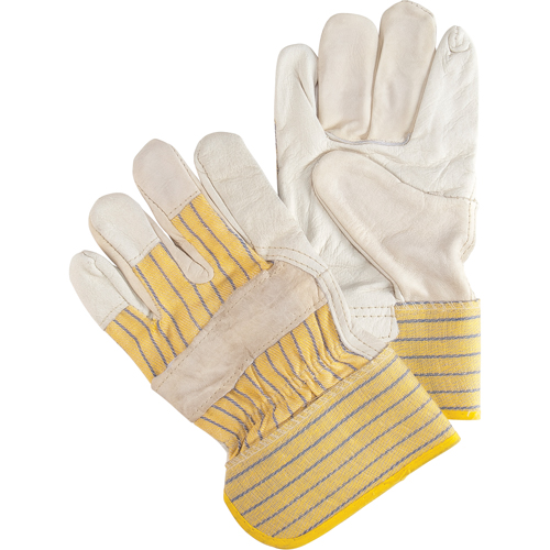 Abrasion-Resistant Fitter's Gloves, Large, Grain Cowhide Palm Equipment World