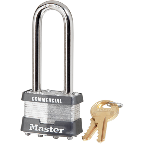 Commercial Padlock, Silver, Keyed Different, Laminated Steel, 1-3/4" Width Equipment World