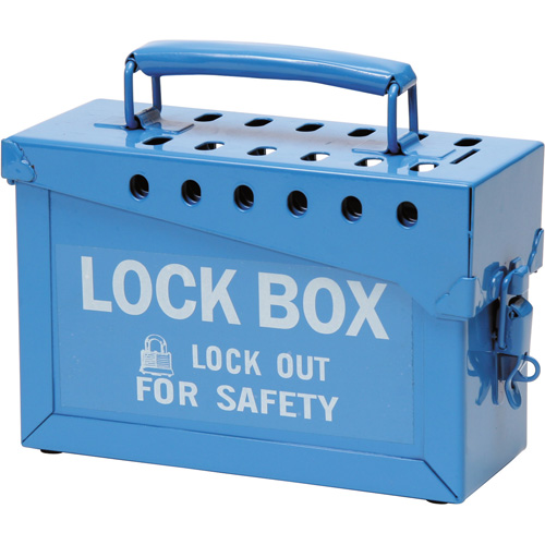Portable Metal Lock Box, Blue Equipment World