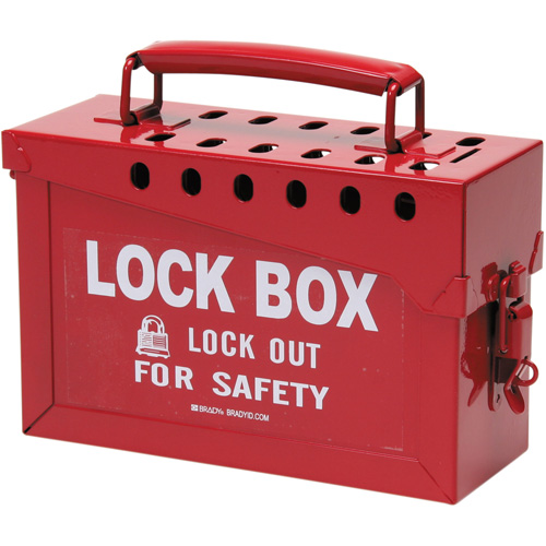 Portable Metal Lock Box, Red Equipment World