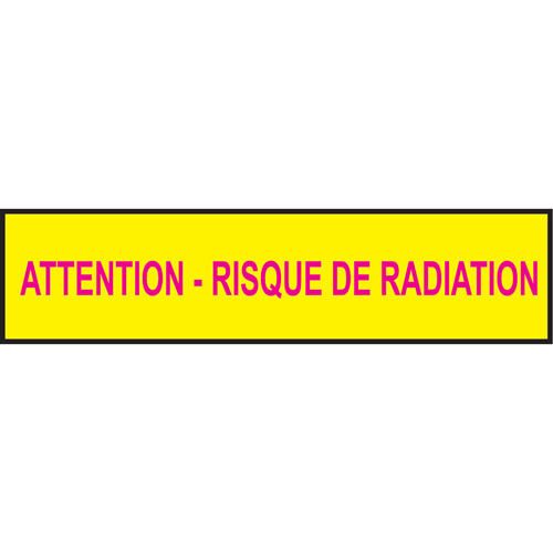 Rubans pour barricades, Français, 3" la x 1000' lo, 3,5 mils, Magenta/jaune Equipment World