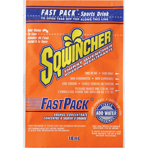 Sqwincher&reg; Rehydration Drink Fast Pack&reg;, Single Serve, Orange Equipment World