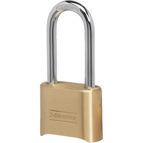 Combination Padlock, Silver, Brass Coating, 2" Width Equipment World