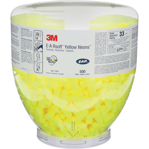 E-A-Rsoft Yellow Neons Earplugs, Bulk - Canister, Large Equipment World