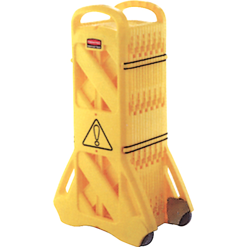 Portable Mobile Barriers, 13' L, Plastic, Yellow Equipment World