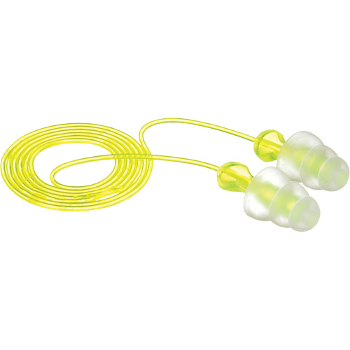E-A-R Tri-Flange Reusable Earplugs, Corded, Bulk - Polybag, 26 dB NRR, One-Size Equipment World
