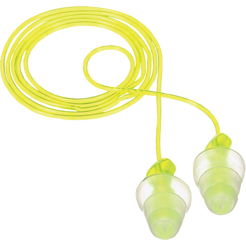 E-A-R Tri-Flange Reusable Earplugs, Corded, Bulk - Polybag, 26 dB NRR, One-Size Equipment World