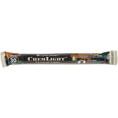 6" Cyalume&reg; Lightsticks, White, 30 mins. Duration Equipment World