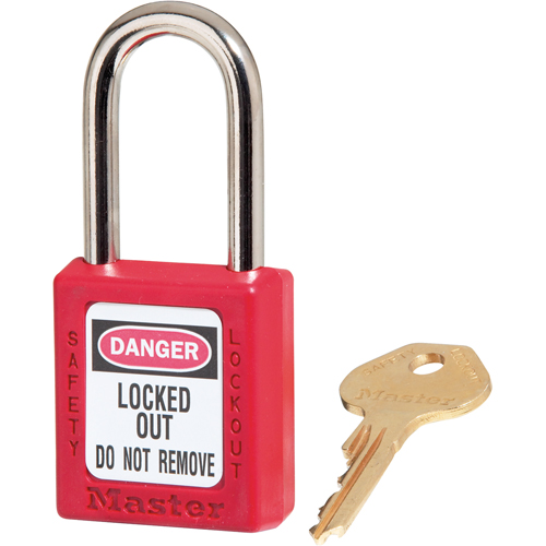 Zenex Padlocks, Safety Padlock, Keyed Different, Thermoplastic, 1-1/2" Width Equipment World