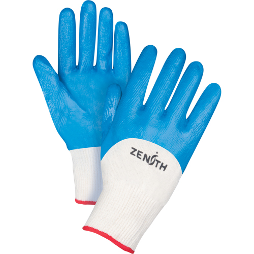 Seamless-Knit Medium-Weight Coated Gloves, 7/Small, Nitrile Coating, 13 Gauge, Cotton Shell Equipment World