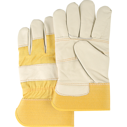 Furniture Leather Gloves, Large, Grain Cowhide Palm, Cotton Inner Lining Equipment World