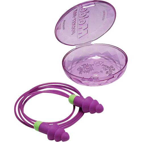 Rockets&reg; Reusable Earplugs, Corded, Bulk - Plastic Case, 27 dB NRR, One-Size Equipment World