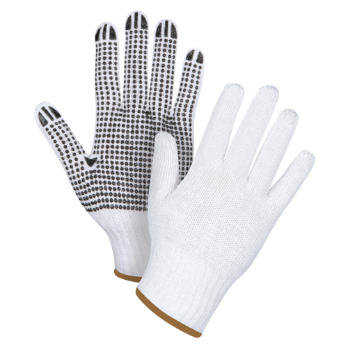 Dotted String Knit Gloves, Poly/Cotton, Single Sided, 7 Gauge, Large Equipment World