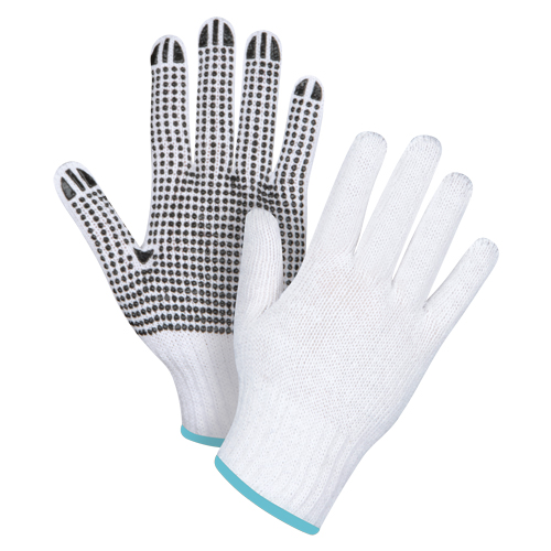Dotted String Knit Gloves, Poly/Cotton, Single Sided, 7 Gauge, X-Large Equipment World