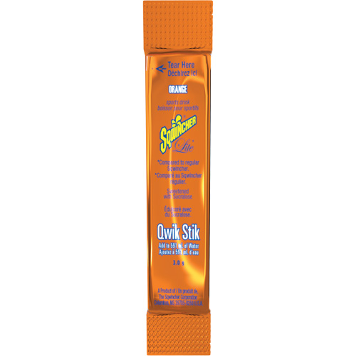 Sqwincher&reg; ZERO&reg; Qwik Stik Rehydration Drink, Powder, Orange Equipment World