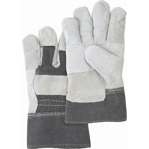 Standard-Duty Patch Palm Fitters Gloves, Large, Split Cowhide Palm, Cotton Inner Lining Equipment World