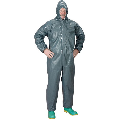 2.0 Mil CRFR Hooded Coveralls, Small, Grey, FR Treated Fabric Equipment World