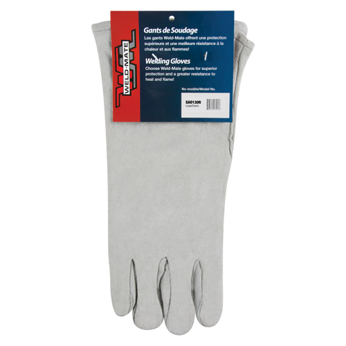 Standard-Duty Welder's Gloves, Split Cowhide, Size Large Equipment World