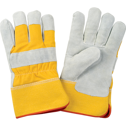 Premium Winter-Lined Fitters Gloves, Large, Split Cowhide Palm, Foam Fleece Inner Lining Equipment World