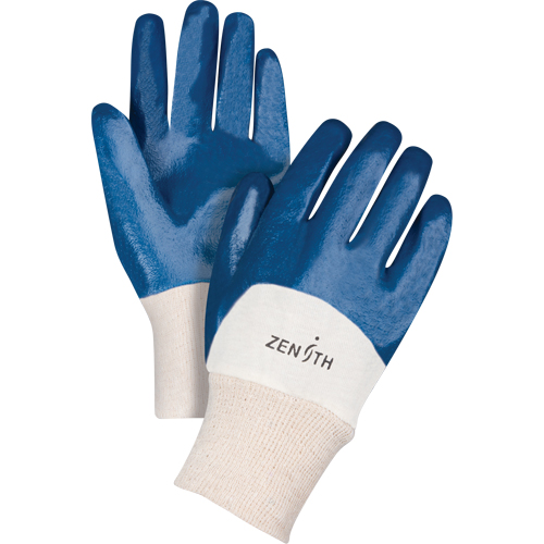 Medium-Weight Interlock Lined Gloves, 7/Small, Nitrile Coating, Cotton Shell Equipment World